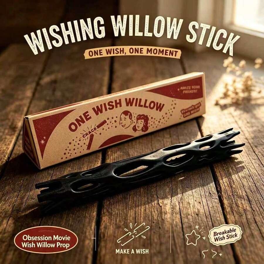 1pc Black Wishing Willow Branch 3D Printed Ornament, Roleplay Prop, Home Decor, Classic Prayer Tree Branch Decoration, Black Artificial Willow Twig, Party Decor Prop - Multiple Styles - View 1