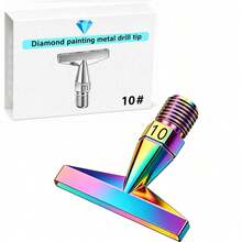 Rainbow Diamond Painting Metal Dot Drill Bit, Thread-In Resin Pen Replacement Tip, 1-25 Diamond Paint Pen Tip, Dot Painting Tool For DIY Rhinestone Crafts - A - View 13