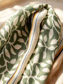 1pc Fashion Printed Headscarf, Women's Headscarf, Vacation Outfit, Autumn Decoration, Hair Accessory, Suitable For Festivals And Daily Wear - Mint Green - View 10