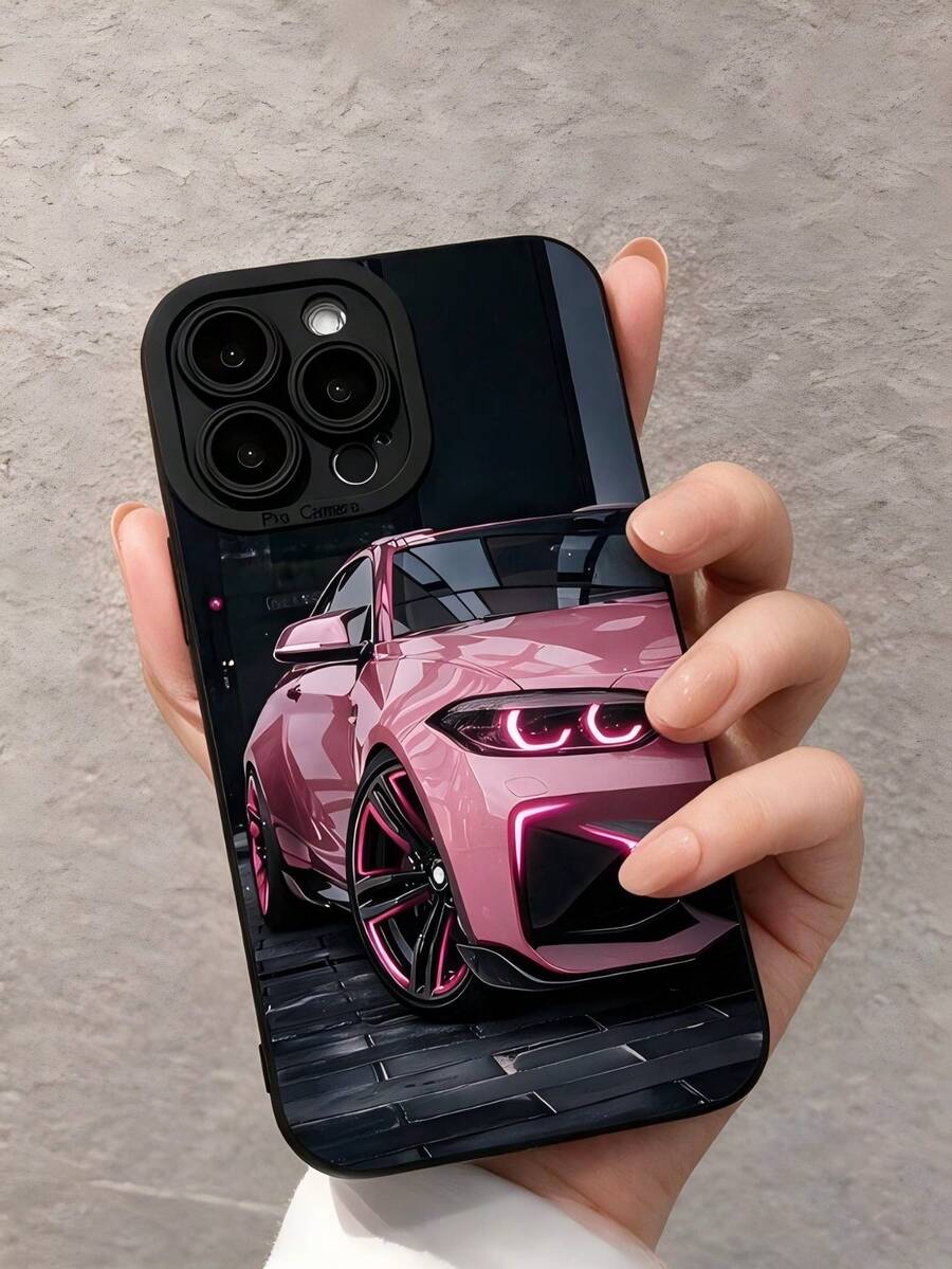 Fashion Racing Style Phone Case Cool Pink Sports Car - Pink - View 1