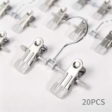 20/10/1pc Multi-Function Adjustable Clips, Back To School, Non-Slip Brushed Metal Pants Clips, Portable Shoe Drying Clips, Suitable For Clothing Stores And Home Use, No-Mark Clips - Multicolor - View 21