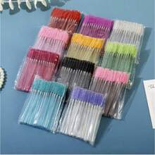 50pcs Disposable Eyelash Brushes, Multi-Color Mascara Brush Sticks, Suitable For Eyelash Extensions And Eyebrow Shaping, Back To School Supplies, College Dorm Essentials, Portable Travel Makeup Tools - Multicolor - View 10
