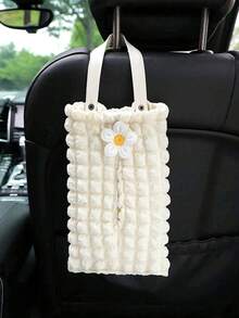 1pc Car Hanging Multi-Function Tissue Bag, Suitable For Front And Rear Seats, Can Be Used As A Tissue Box. - A - View 14