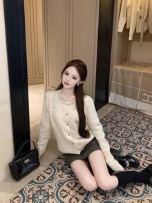Women Cardigans - White - View 3