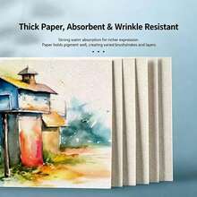 50 Sheets Premium Watercolor Paper - Vibrant Thick Sketching And Painting Paper, Suitable For Small Artworks, Exquisite Postcards And School Projects, Professional Painting And Art Learning, Handicrafts | High-Quality Watercolor Paper - Watercolor Paper - View 1