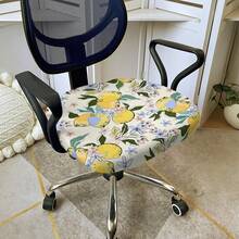 1pc Office Chair Cover With Stretchable Fabric, Universal Office Desk Chair Cover, Swivel Chair Sofa Cover, - Multicolor - View 4