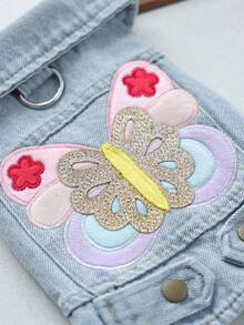 1PC Pet Clothes 2026 New Small Dog Puppy Cat Cute Pet Embroidered Pattern Lapel Sleeveless Design Butterfly Coat - Multicolor - View 6