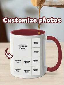 11oz Personalized Custom Mug, Customized Coffee Cup With Photo And Text, Unique Custom Water Cup For Men And Women, Travel Mug Housewarming Birthday Anniversary Gift - Multicolor - View 1