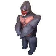 Halloween Christmas Party Gorilla Inflatable Costume, Unisex Inflatable Costume, Personalized Holiday Outfit Inflatable Costume, Blower Included, Battery Not Included - Size S Is Suitable for Heights 0.9m-1.2m - View 9