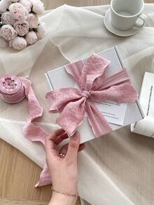 2.5Cm Pleated Ribbon High‑End Elastic Ruffle Edge Bubble Pleated Ribbon, Cake Birthday Box Packaging Ribbon, Gift Packaging Ribbon, Braided Hair Tie, Cake Packaging, DIY Bow, Flower Bouquet, Gift Floral Ribbon - Multi-color - View 4