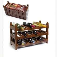 New PP Material Stacked Wine Rack Wine Rack European Style Red Wine Rack Fashionable Creative Wine Rack Display Piece - Redwood - View 10