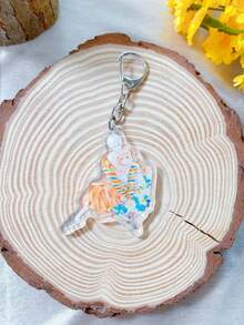 1/6pcs Cartoon Couple Acrylic Keychain Cute Anime Peripheral Pendant Key Chain - Multicolor - View 18
