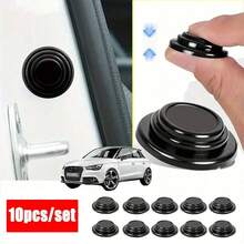 10pcs Car Door Anti-Collision Silicone Pad Shock Absorbing Gasket Anti-Shock Protection Sound Insulation Silent Cushioning Sticker Accessories - Protect Your Vehicle From Bumps And Scratches! - A - View 1