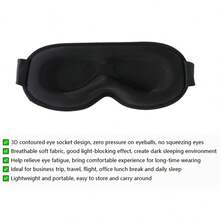 3D Contoured Sleep Eye Mask, Breathable Light Blocking Zero‑Pressure Eye Cover, Relieve Eye Fatigue Blindfold For Travel Nap Office Rest - A - View 3