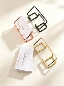 Electroplated Metal Business Card Holder, Desktop Business Card Display Stand, Office Desktop Business Card Storage Organizer For Party Event - Multicolor - View 6