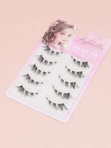 Ayrmilla 5 Pairs Wispy Outer Corner False Eyelashes, Natural Flared Eye Tail Lashes, Soft Lightweight Reusable Full Strip Fake Eyelashes For Daily & Party Eye Makeup - Black - View 5