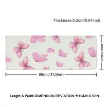 A Pink, Minimalist, Oversized, And Durable Leopard Mouse Pad Featuring A Butterfly Aesthetic-Suitable For Gaming, Office Use, Laptop Keyboards, Or As A Leopard Desk Mat, A Non-Slip Short Plush Base, And Is Available In Multiple Sizes - View 10