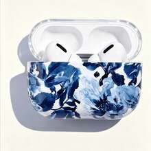 Dark Blue And White Porcelain Earphone Case - Blue - View 2