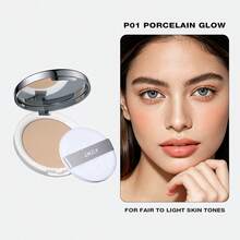 J.M.C.Y Oil-Control Setting Powder Compact, Soft-Focus Fine Powder, Long-Lasting And Non-Cakey, Suitable For Dry And Oily Skin, Natural Finish, Beginner-Friendly, Essential For Autumn/Winter Makeup, Perfect For Christmas And Halloween Looks - P01 PORCELAIN GLOW - View 9