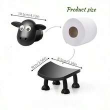 1pc Cute Sheep-Shaped Toilet Paper Holder, Fashionable Home Decor Tissue Box Storage Bathroom Accessory Decorative Rack (Tissue Paper Not Included), Suitable For Living Room, Bathroom, Bedroom, Holds Tissue Paper, Easy To Pull, Cute Appearance - Multicolor - View 5
