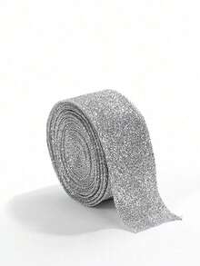 Glitter Christmas Ribbon, Gold & Silver Fabric Ribbon Roll, Can Make Christmas Bows, Suitable For Gift Wrapping, Christmas Tree Decoration, Wreath Making, Gift Packaging, Holiday Home Party Decoration Supplies - A - View 10