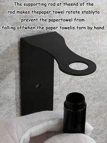Multifunctional Wall-Mounted Paper Towel Holder, Available In 2 Sizes, Under-Cabinet Hanging Rack, Suitable For Kitchen Paper Towels And Bath Towels, Universal Storage Organizer For Kitchen Countertop And Bathroom Sink Space - Multicolor - View 6