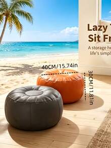 Set 2/1 buah Sarung Bean Bag Penyimpanan Ganda, Bentuk Oval , Kain Lembut, Nyaman, dan Tahan Lama, Solusi Penyimpanan Rumah, Kamar Tidur, Ruang Tamu, Lemari, Sarung Praktis, Tidak Termasuk Isian - View 11