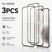 3pcs/Pack, Compatible With Honor 200/200 Pro/400 Pro/Magic 7 Lite/Magic 7 Pro/Magic 7/Magic 8 Pro/200 Lite/200 Smart/400/400 Lite/400 Smart/X7D/X8D/X9D/X6C/Magic 7/X8C/600 Lite/600/600 Pro Screen Protector, 9H Hardness Tempered Glass Screen Protector, Anti-Scratch, Anti-Drop, Waterproof, Wear-Resistant, Full Screen Coverage, Easy Installation, High Clarity Transparent, Touch Sensitive, Elegant Appearance, Screen Protector - Colorless - View 10