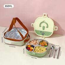 304 Stainless Steel Bento Box Adult, Cute Bento Box For School Student, Portable Stainless Steel Lunch Box With Handle And Cutlery, Leak-Proof Metal Lunch Box, Microwavable Small Lunch Containers With Lids, Japanese Bento Box - Multicolor - View 28