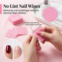 1200/600/5pcs Lint-Free Nail Cleaning Wipes, Gel Nail Polish Remover Pads, UV Gel Cleaning Wipes, Nail Polish Remover Wipes, Lint-Free Nail Polish Remover Pads, Pink Nail Cleaning Wipes, Bottle Neck Cleaning Pads, Eyelash Glue Remover Wipes, Nail Art Pads, Nail Art Magic Wipes, Super Absorbent Soft Non-Woven Fabric, Eyelash Extension Glue Cleaning, Nail Care, Nail Salon Supplies, Nail Art Tools, Home Nail Kit Accessories - Multicolor - View 9