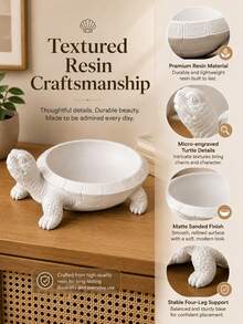 White Turtle Storage Tray, Entryway Key Holder, Nordic-Style Desktop Decorative Ornament, Non-Food Contact - Multicolor - View 3
