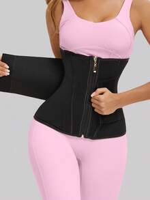 1 Black High-Waisted Tummy Control Shapewear With Strong Support, Prevents Rolling At The Waist, Ideal For Sitting And All-Season Body Sculpting - Black - View 1