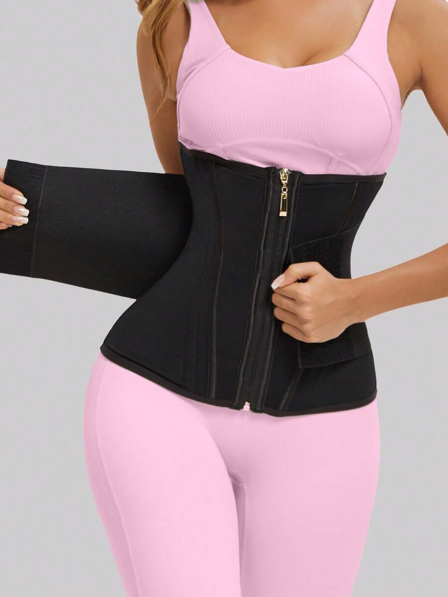 1 Black High-Waisted Tummy Control Shapewear With Strong Support, Prevents Rolling At The Waist, Ideal For Sitting And All-Season Body Sculpting - Black - View 1