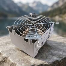 4pcs Mini Folding Camping Stove Set, Random Style, Compact Design With Wind Guard And Fuel Tray, Multi-Purpose Wood/Charcoal Stove, Suitable For Hiking, Camping, Emergency Survival, For Cooking Only, Do Not Contact Food, Suitable For Pots, Pans, Bowls - Multicolor - View 3
