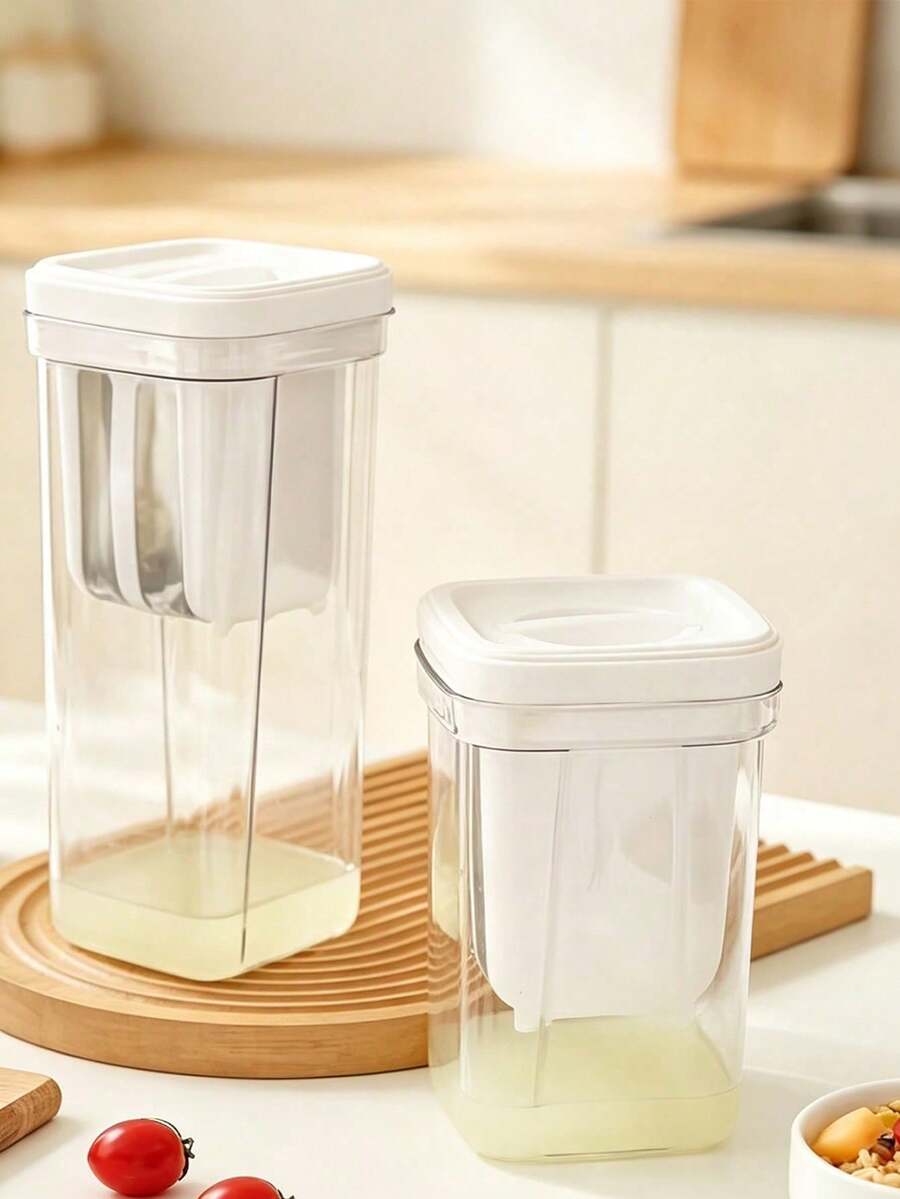 Greek Yogurt Maker Kit, Cheese Strainer, Homemade Greek Yogurt Machine, Cold Brew Milk Separator, Ultra-Fine Mesh Strainer With Sturdy Flip Lid Rectangular Storage Box, Home Yogurt Making Tool, Yogurt Filter, Also Can Be Used As Food Storage Box, Snack Storage Box - View 1