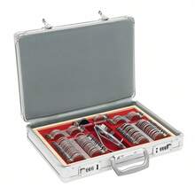 104PCS Test-Linsen-Set, 38x27x6cm Optische Messbrille Linsen, Für Optometren Und Augenkliniken, Silber - Silber - Übersicht 8
