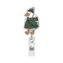 1pc Christmas Goose Acrylic Retractable Badge Reel, Funny Goose ID Holder Gift For Healthcare Workers - A - View 15
