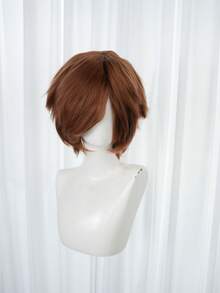 Wig Unisex Medium-Short 12 Inci, Terbuat dari Serat Sintetis Tahan Panas, Cocok untuk Cosplay, Pemakaian Sehari-hari, Foto Pesta, Tersedia dalam Berbagai Warna - MultiWarna - View 25