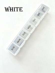 1/2pcs Portable 7-Day Large Capacity Pill Box, Long Tablet/Vitamin Storage Box, Compact Travel Pill Box, Suitable For Candy/Pill Storage, Thanksgiving, Easter, Back To School Supplies - View 9