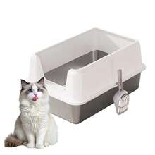 Extra Large High Sided Non-Stick Stainless Steel Cat Litter Box – Odor-Resistant, Easy Clean, Top Entry Metal Pan With Lid For Multiple Or Big Cats - 60*40*31.5CM - View 8