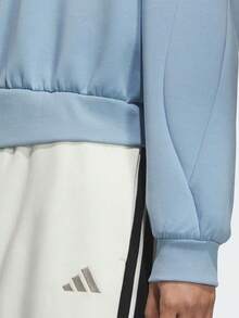 Adidas Women's MS CREW Knit Sweatshirt No Hood KC0057 - Blue - View 6