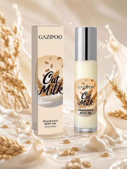 GAZIPOO 10ml Oat Milk Rollerball Fragrance Oil, Gourmand Scent, Long-Lasting Fragrance, Fresh And Natural, Portable Rollerball Fragrance, Unisex, Suitable For Daily, Dating, Travel, Leisure And Other Occasions, Also Can Be Used As A Gift