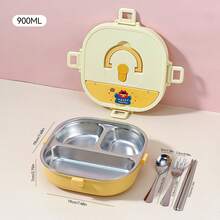 304 Stainless Steel Bento Box Adult, Cute Bento Box For School Student, Portable Stainless Steel Lunch Box With Handle And Cutlery, Leak-Proof Metal Lunch Box, Microwavable Small Lunch Containers With Lids, Japanese Bento Box - Multicolor - View 19