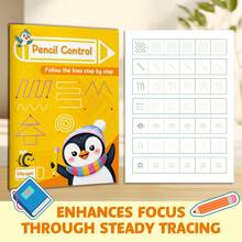 Pencil Control Tracing Notebook, Step-By-Step Line, Curve, Zigzag, Spiral & Shape Practice, Pre-Writing Handwriting Preparation, Fine Motor Skill Training Activity For Home Learning And Classroom Practice - Pencil Control Tracing - View 4