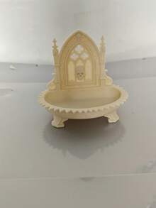 1pc Halloween Gothic Arch Church Skull Jewelry Storage Tray, Dark Aesthetic Carved Spire Detail Accessory Dish, Vintage Gothic Style Ring & Earring Holder, Suitable For Vanity, Entrance, Gothic Room And Halloween Decor - Multicolor - View 8