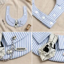 Stripe Contrast Pet Bib Bow Tie, Cute Drool Scarf For Cats Dogs, Adjustable Lightweight Neckwear, Daily Wear, Party Photoshoot Prop, Gift For Pet Lovers, Dog Supplies Cat Supplies Pet Supplies - Multicolor - View 8