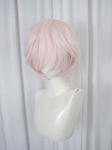 Wig Unisex Medium-Short 12 Inci, Terbuat dari Serat Sintetis Tahan Panas, Cocok untuk Cosplay, Pemakaian Sehari-hari, Foto Pesta, Tersedia dalam Berbagai Warna - MultiWarna - View 18