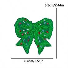 1 Pc Western Country Christmas Embroidered Iron On Patch, Cowboy Rodeo Santa Xmas Tree Cactus Pink Truck Car Bow Applique, Sew On Decor Patch For Denim Jacket Jeans Backpack Hat, Festive Holiday DIY Clothing Craft Gift - Multicolor - View 19