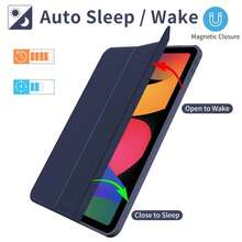 Smart Flip Cover Case For Pad SE 11-Inch (2023), Pad Pro 12.1-Inch (2024), Pad 2 11-Inch (2025), POCO Pad 12.1-Inch, Supports Auto Wake/Sleep Function, Solid Color TPU Material - Dark Blue - View 2