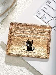 Credit Card Holder Small Wallet Women, Black Cat Leave,Coin Wallet Portable Card ID Card,Slim Pocket,Large Capacity,Birthday, Anniversary, Couples - Multicolor - View 16